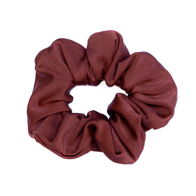 Burgundy swimwear-fabrics scrunchie hair tie